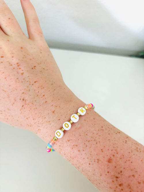 DOTK - Daughter Of The King - Colorful 18K Gold Bracelet