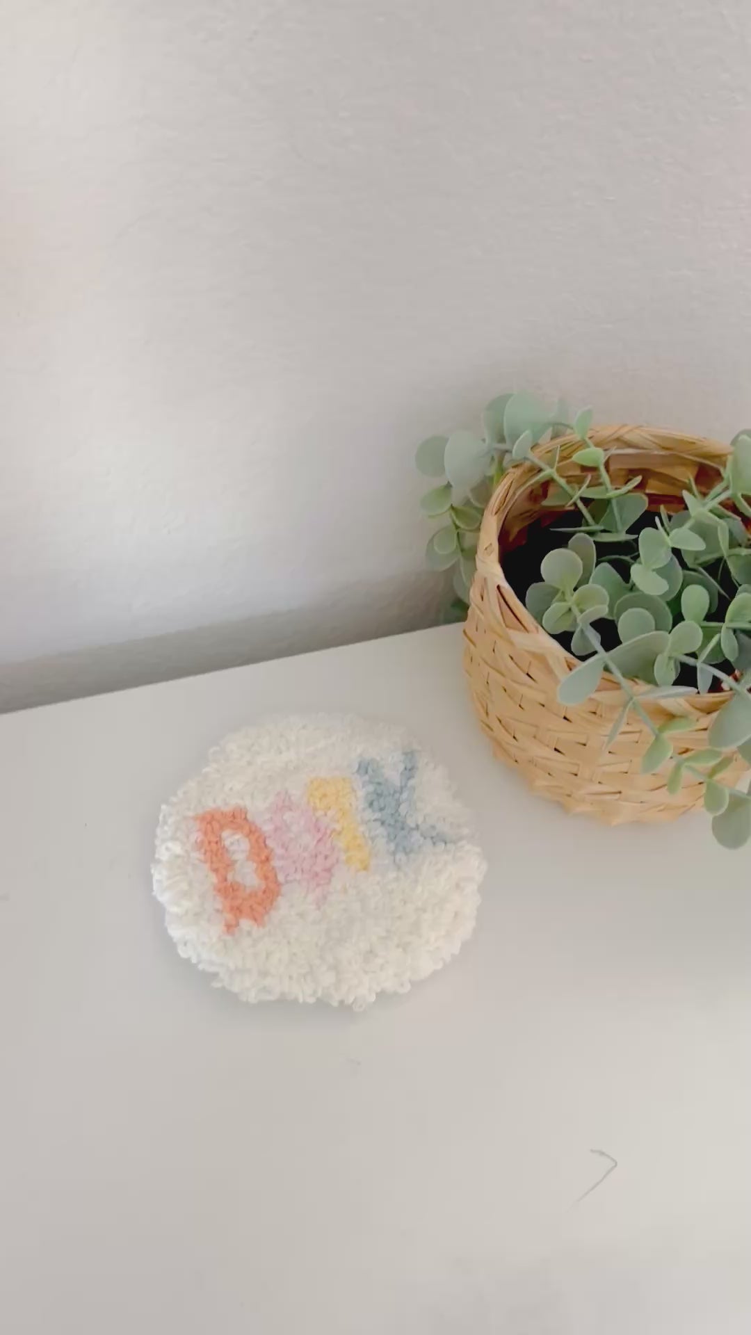 DOTK - Daughter Of The King - Punchneedled Mug Rug